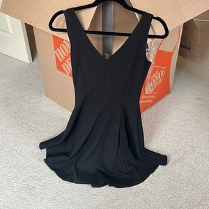 V neck and back A-line dress